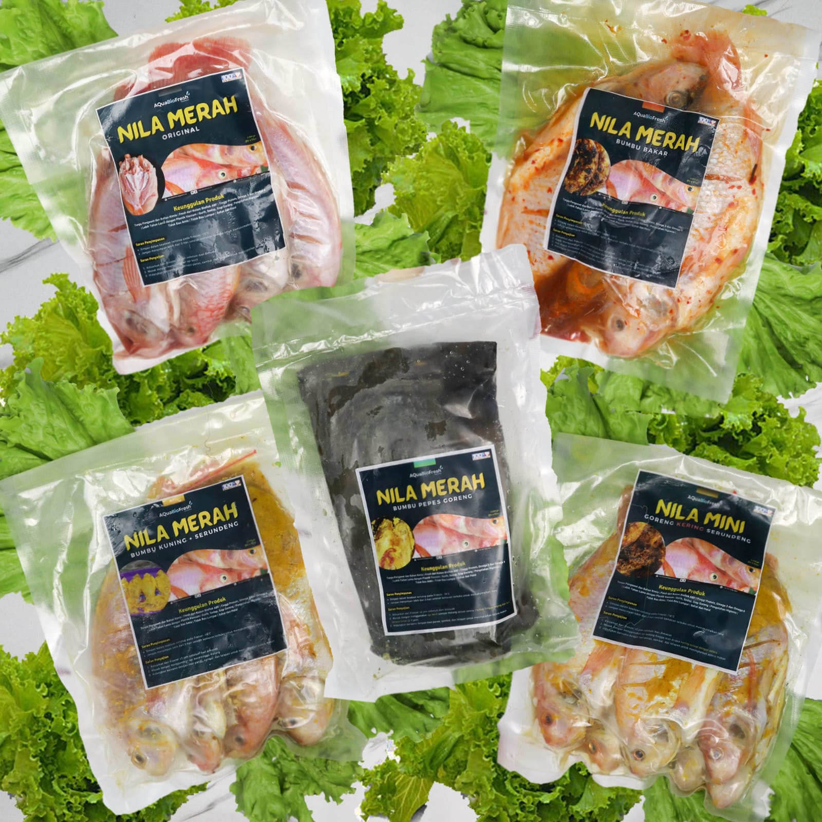 Produk-produk olahan nila ABF. ©AQuaBioFresh 
