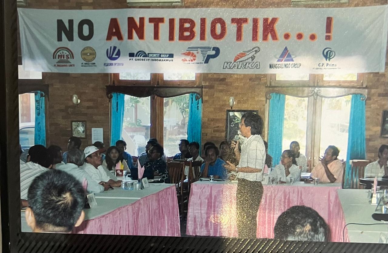 Dokumentasi sosialisasi "No Antibiotik" untuk tambak udang