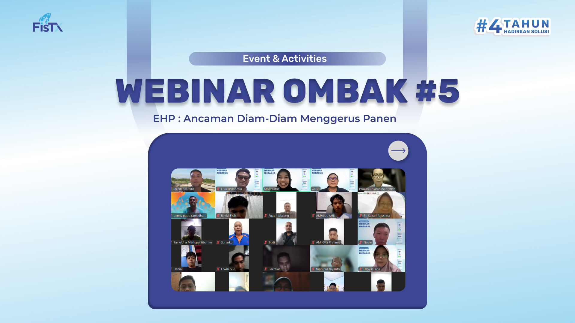 Webinar FisTx: Strategi lengkap hadapi EHP di tambak udang