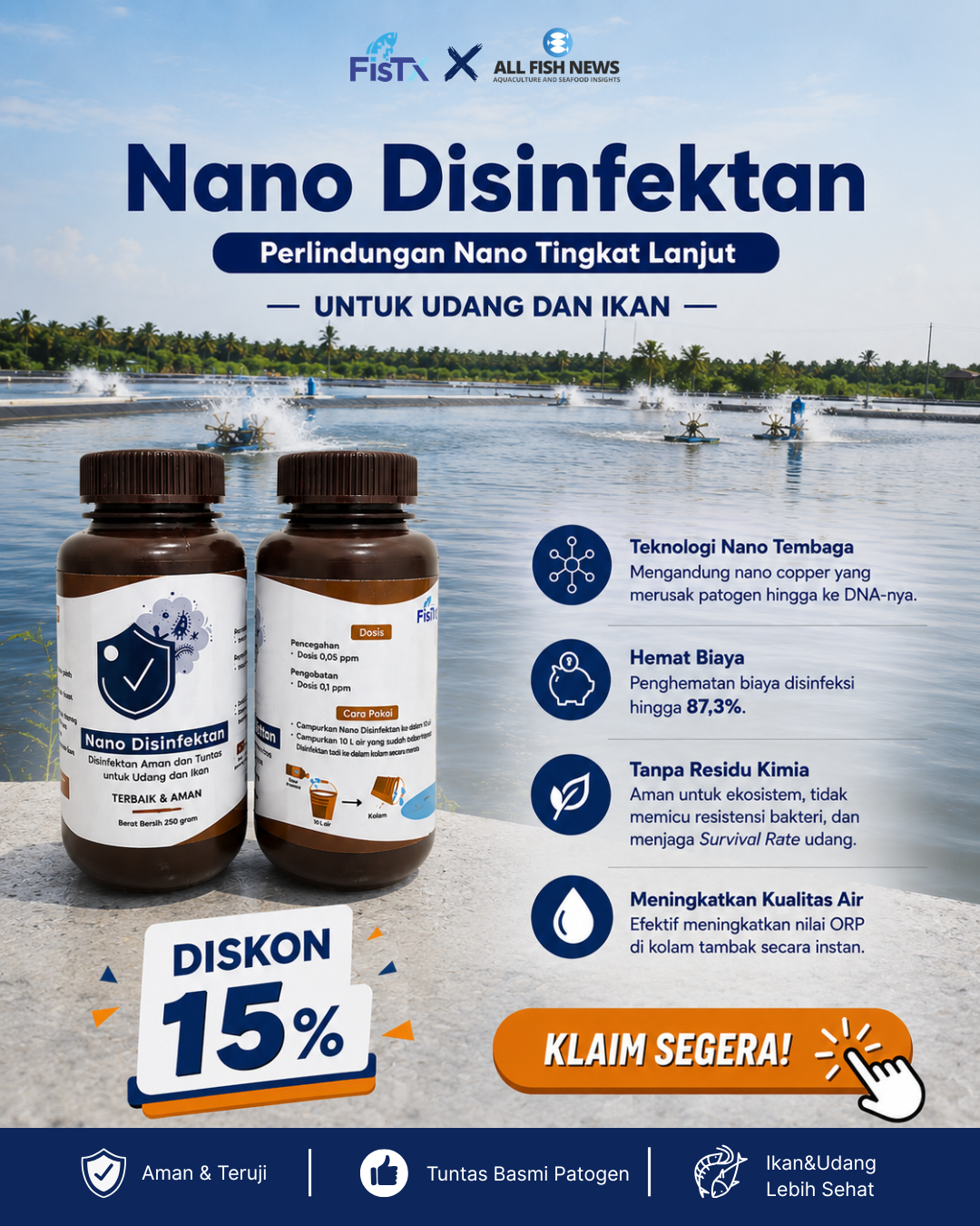 Nano Disinfektan Tambak Udang